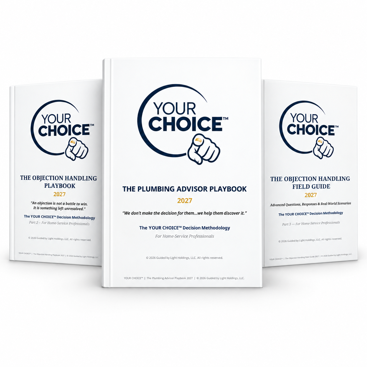 The Plumbing Advisor Playbook, Objection Handling Playbook, and Objection Handling Field Guide